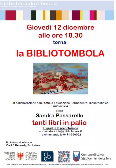 Bibliotombola rimandata causa indisposizione