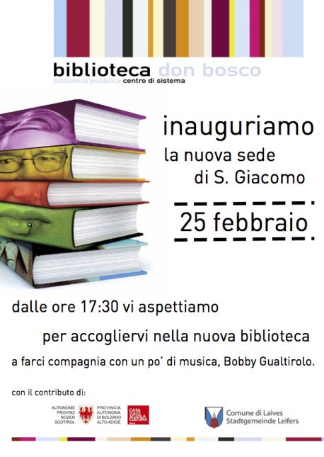 Inaugurazione nuova sede punto di prestito a S. Giacomo